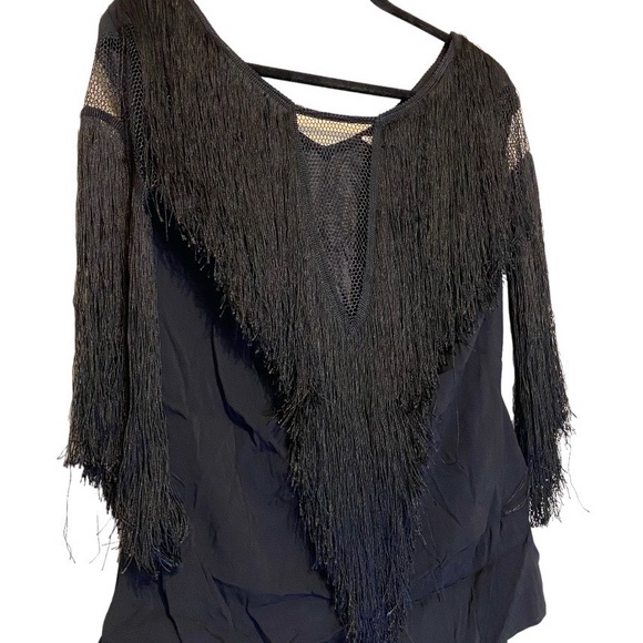 Alexis Fringe Top With Mesh Detail NWT - Picture 5 of 7